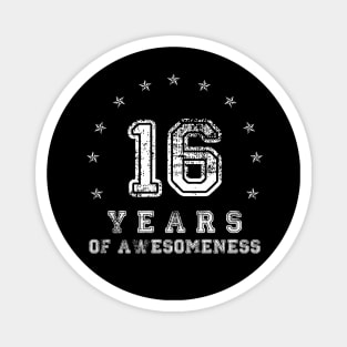 Vintage 16 years of awesomeness Magnet